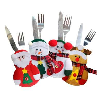 Christmas Decoration Supplies Indoor Home Xmas Ornaments Fork Knife And Spoon Set Kitchen Tableware