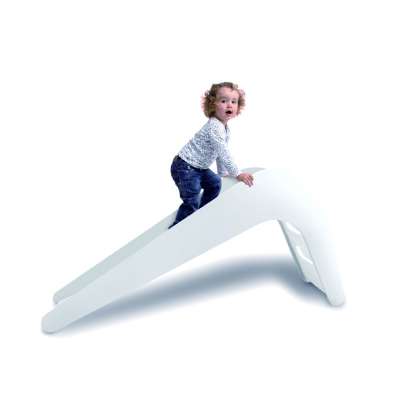 Hot Sale Preschool Flat Pack Furniture White Children's Slide Kids Plywood Slides