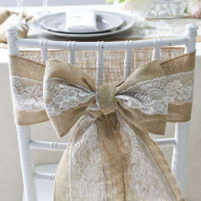 Durable popular party decoration wedding linen chair sash wedding chair decoration